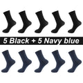 10Pairs/Lot Men Combed Cotton Socks Black Casual Business | SAMAG