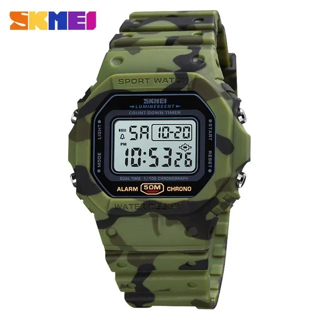 1628 Luxury Digital Men Watches Sports Waterproof Electronic Wristwatches Military Back Light Clock 1988 - Visuel 12 | SAMAG