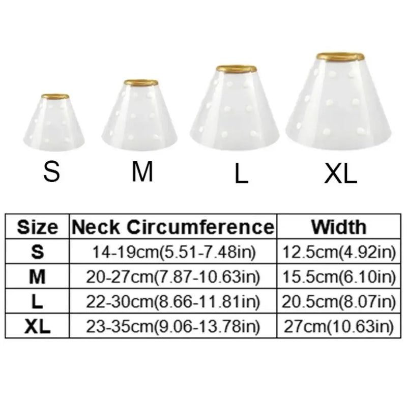 Plastic Cat Recovery Collar Adjustable Anti-bite Pet Protective Collar Transparent Waterproof Anti-licking Collar Pet Recovery