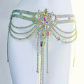 Sexy High End Belly Dance Waist Chain for Womens Handmade Rhinstone Diamond Accessories Female Ballroom Performance Jewelry Belt