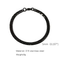 Gold Color Stainless Steel Cuban Chain Men's Bracelet Simple Retro Bracelet For Women Hip Hop Jewelry Trend Accessories Gift