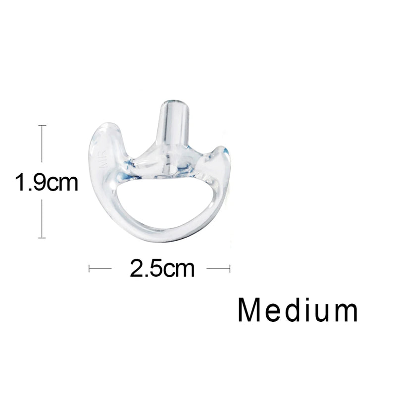Ear Mold Earbud Replacement Soft Silicone Earpiece for Walkie Talkie Air Acoustic tube headset (Pack of 3 Pairs-Medium)