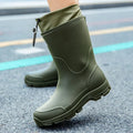 Rain Boots for Men Fishing Non-slip Man Shoes Cheap Middle Tube Water Shoes Outdoor Wear-resistant Garden Outdoor Work Shoes