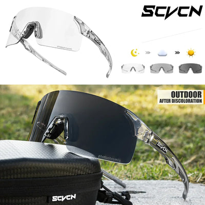 Scvcn Photochromic Sunglasses Cycling Blue Outdoor Sports | SAMAG