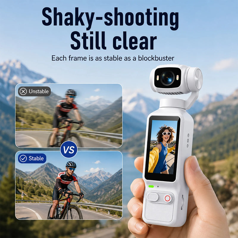 Ourlife 4K Action Camera 180° Rotatable For YouTube Vlog Video Recording Record Life Handheld 1.97 Inch Screen Sports Camera