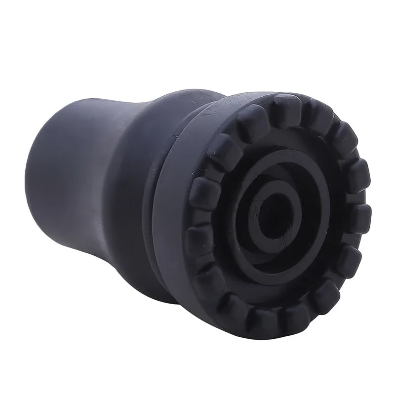 Rubber Pad Cap Non-Slip Walking Stick Crutch Cane Bottom Pads Cover Protector Climbing Hiking Trekking Pole Tip Black 16/19/22mm