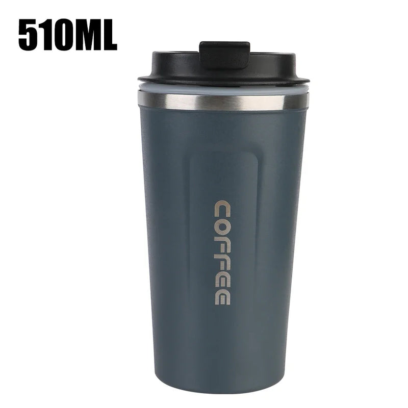 Thermo Cafe Coffee Mug 380/510ML Car Thermos Mug Leak_Proof Travel Thermo Cup for Tea Water Coffee Double Stainless Steel