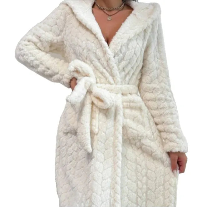 Women's robe pajamas plush autumn winter bear Medal cap | SAMAG