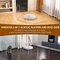 Acrylic Clear Fence Dog Playpen for House Foldable Dog Gate Indoor Pet Fence Clear Dog Pen for Outdoor Puppy Cat