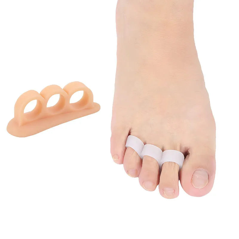 2pcs=1pair Silicone Bunion Guard Foot Care Straightener Orthopedic Toe Separators Finger Correction Spreader Protector Pad