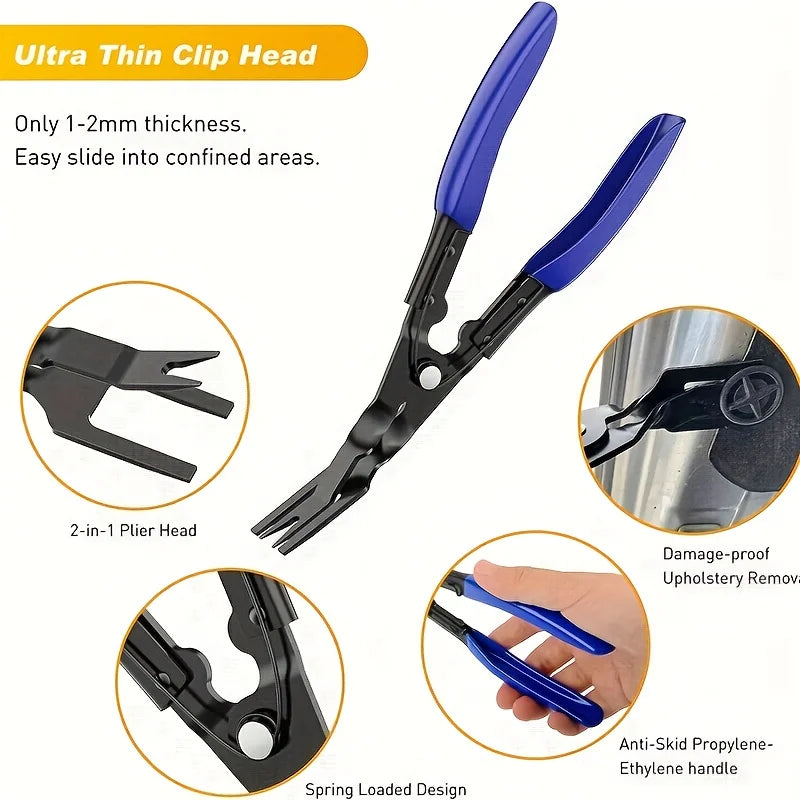 Car Disassembly Tool Car Trim Removal Tools Kit Door Panel Radio Stereo Dash Removal Tool Clip Pliers Fastener Remover Pry Tool