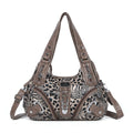 Angelkiss Women Handbags Leopard Bag Top-handle Handbag Fashion Satchel Dumpling Pack Shoulder Bag Tote Bag Hobos Large Purse