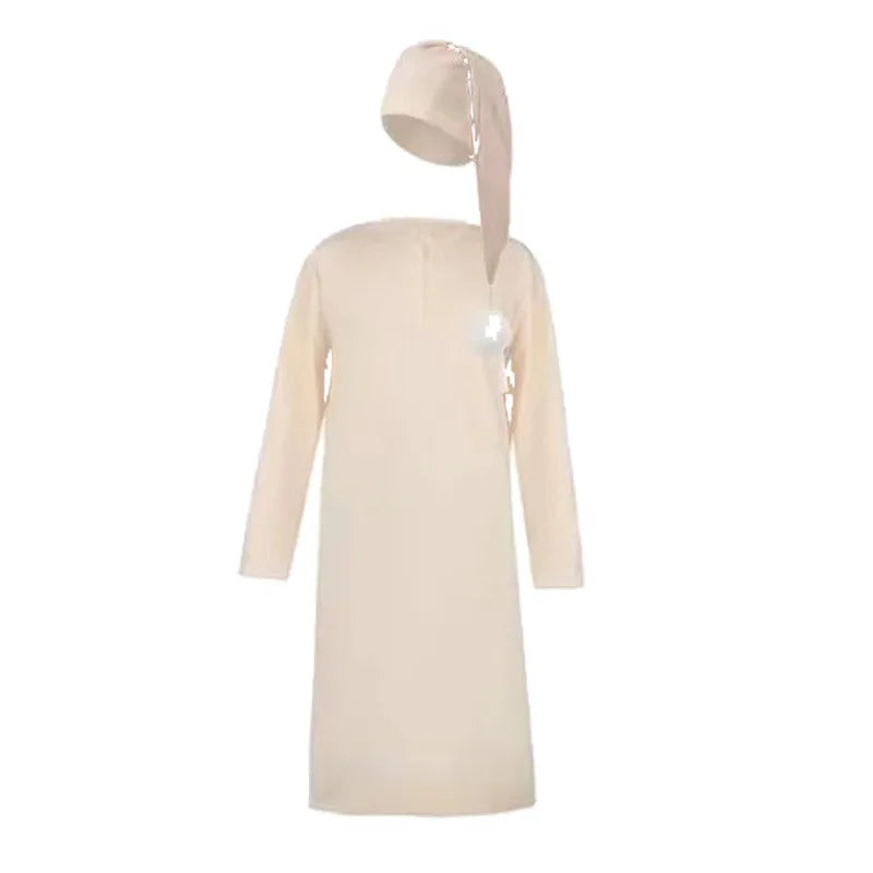 2026 Autumn Men's Nightgown Male Long Robe Solid Thin Loose Plus Size Long Sleeve One-Piece Pajamas for Men Bathrobe Homewear