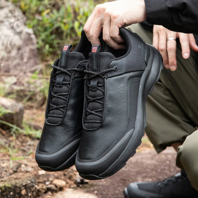 Baasploa Men Hiking Shoes Litchi Leather Male Trekking | SAMAG