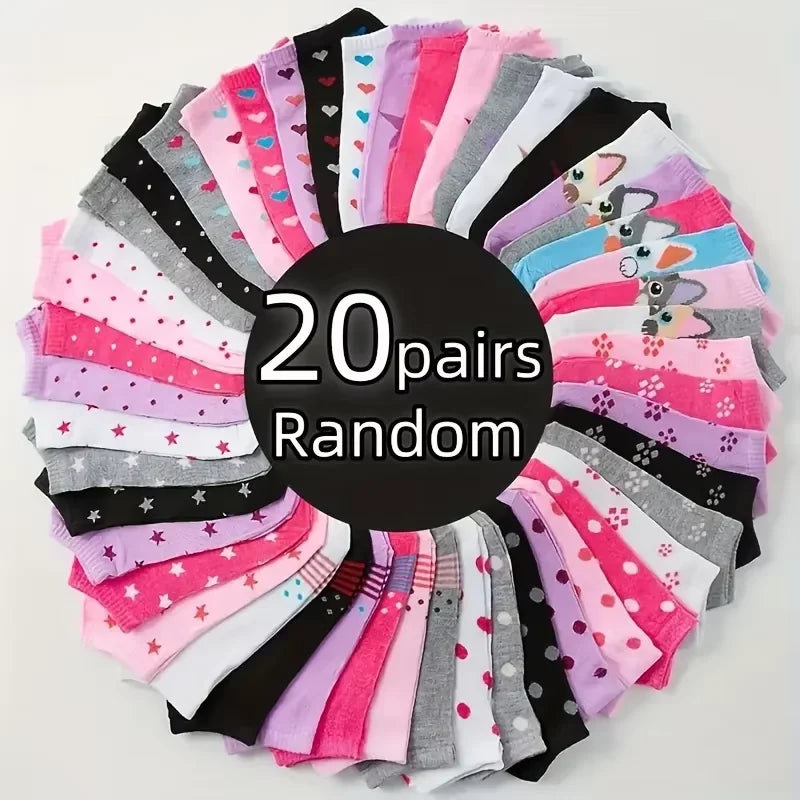 5/10/20/30pairs Simple Stripe Pattern Liner Anklets Socks | SAMAG