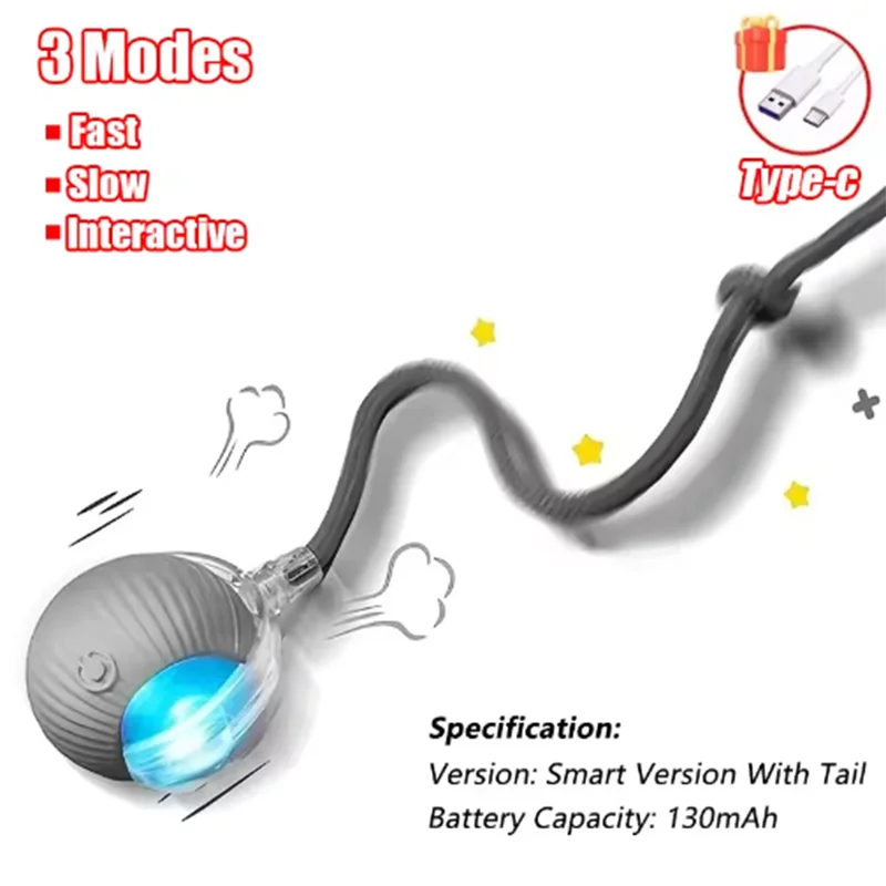 Hot intelligent interactive cat ball long-lasting and durable easy to clean intelligent obstacle avoidance pet dog toys