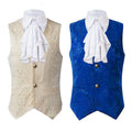 Men's Vest Gentleman Retro Medieval Elegant Renaissance Steampunk Inner Wear Gothic Jacquard Short Vest Single-breasted Business