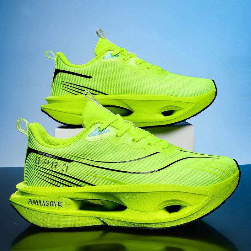 Men's Casual, Comfortable, and Stylish Road Running Shoes, with Stable Internal Support, Suitable for Sports and Outdoor Activities, Lace-Up Design, Low-Top Style, Fabric Upper and Comfortable Insole, Non-Slip and Wear-Resist