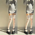 Women's Lace Fishnets Stockings Sexy JK Lolita Over The Knee Socks Autumn/Summer Retro Thigh Highs Tights Breathable Fishnets