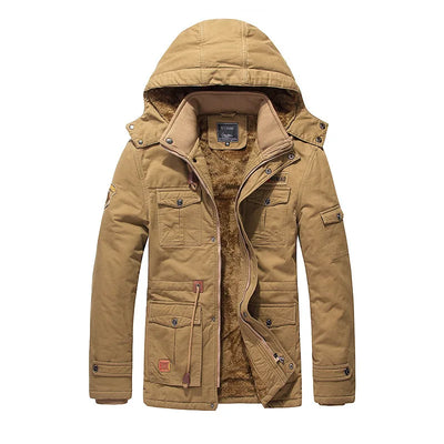 Men's Casual Winter Thick Warm Parkas Windproof Overcoats | SAMAG