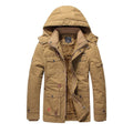 Men's Casual Winter Thick Warm Parkas Windproof Overcoats Male Military Wool Liner Hooded Down Jackets Outdoors Long Coats