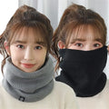Unisex Thermal Knitted Neck Gaiter Winter Sport Scarf Windproof Face Cover For Skiing Running Cycling Cold Weather Outdoor