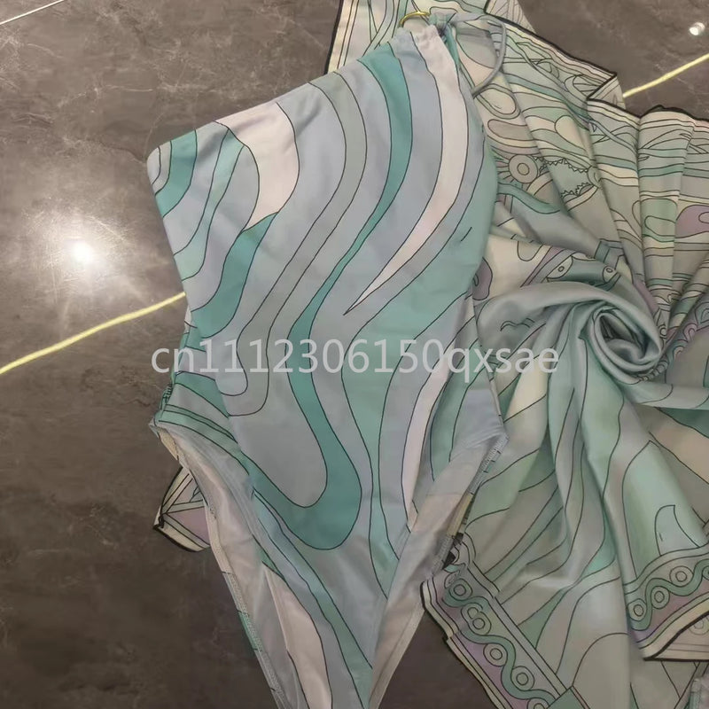 Women's Scarf Swimsuits with Letter Signature Logo Lady | SAMAG