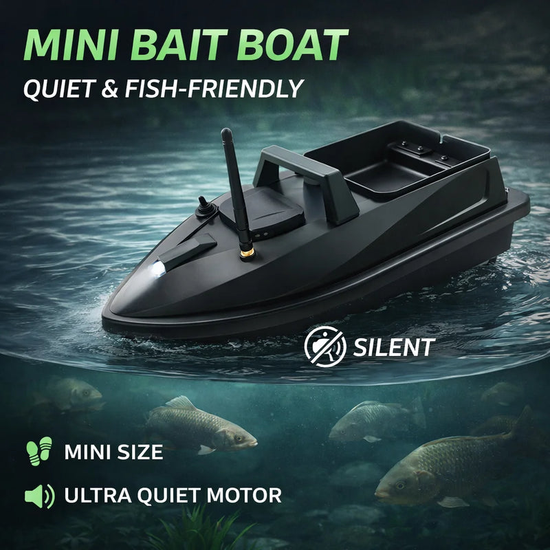 MBLN Mini Bait Boat 500m Remote Control, Ultra-Quiet Dual | SAMAG