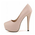 2026 Women Pumps Sexy Round Toes High Heels Fashion Super 14cm Platform Casual Thin Womens Party Red Wedding Shoes Large Size