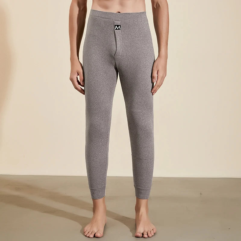Winter Men Thermal Underwear Bottoms Plus Size Male Leggings Thermos Pants Warm Wool Thick Long Johns Men's Elastic Tights Pants