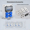Outdoor Portable Current Box Waterproof Industrial Electric Distribution Cabinet Box with Leakage Protector Circuit Breaker