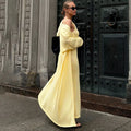 Tuularose Women Long Dress 2 Piece Solid Knitted Spaghetti Strap Dress Long Sleeve Cardigan Set Casual Fashion Female Dress Set