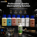 PHYHOO Professional Jewelry Electroplating Solution Kit Gold Silver Rose Plating Formula Fluid System For Workshop DIY Crafts