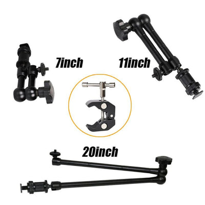 7/11/20 Inch Metal Articulating Magic Arm Super Clamp | SAMAG