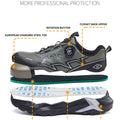 Rotation Button Work Safety Shoes Men Indestructible Steel Toe Shoes Lightweight Protective Safety Boots Security Work Sneakers