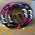 Newest Pink Color 700C Track Fixed Gear Bike 3K UD 12K Full Carbon Fibre Tubular Clincher Tubeless Rims Carbon bicycle wheelset