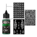 Temporary Tattoo Inks With 3Tattoo Stickers Stencil Kit Freehand Painting Gel for Makeup Trend Party Tattoos For Hand & Body Art
