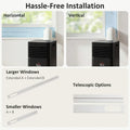 HOMCOM 8000 BTU Portable Air Conditioner with Dehumidifier, Cooling Fan, Sleep, Remote, 24H Timer, Auto Off, Black
