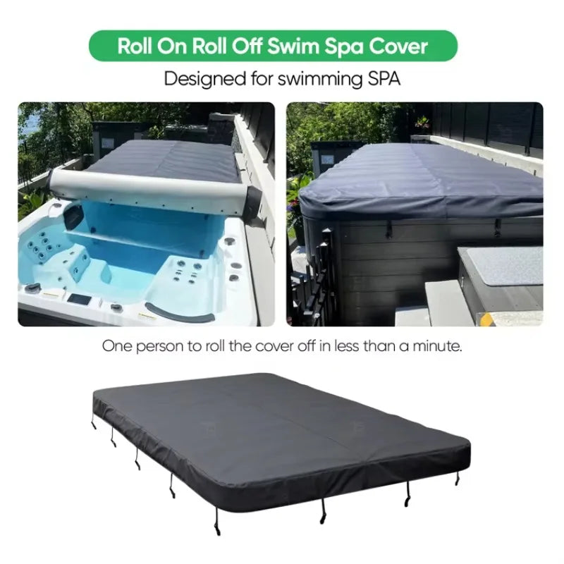 Modern Rectangular Spa Insulation Cover Thermal Insulation Swimming Roll Outdoor