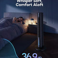 Windowless Portable Air Conditioner, 35.2" Evaporative Air Cooler, 7H Timer, 4 Modes, Remote Control, 140° Max Oscillating, Black