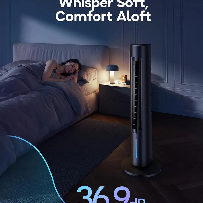 Windowless Portable Air Conditioner, 35.2" Evaporative Air Cooler, 7H Timer, 4 Modes, Remote Control, 140° Max Oscillating, Black