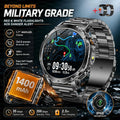 New 1400mAh Big Battery Smart Watch Men Outdoor GPS Flashlight IP68 Waterproof Bluetooth Call AMOLED Military Sports Smartwatch