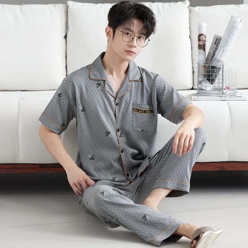 Men's Pajamas Sets Room Wear Men's Home Clothes Comfortable Man Pajamas Cholovіcha Set Pajama for Man Sleepwear Mens Pyjamas