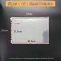 Horizontal A4 Ring Binder A3 Folder With Rings Transparent Protector Sheet A5 Wide Binder Landscape Binder Sleeves B5 File Cover