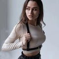 Fashion Leather Harness Belts for Women Shaping Chest Waistband Suspenders Body Goth Clothing Accessorie - Visuel 3 | SAMAG
