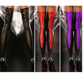 Night Club Casual Outing Women Stockings Long Socks Polyester Summer Club Lingerie Patent Leather Sexy Solid Color
