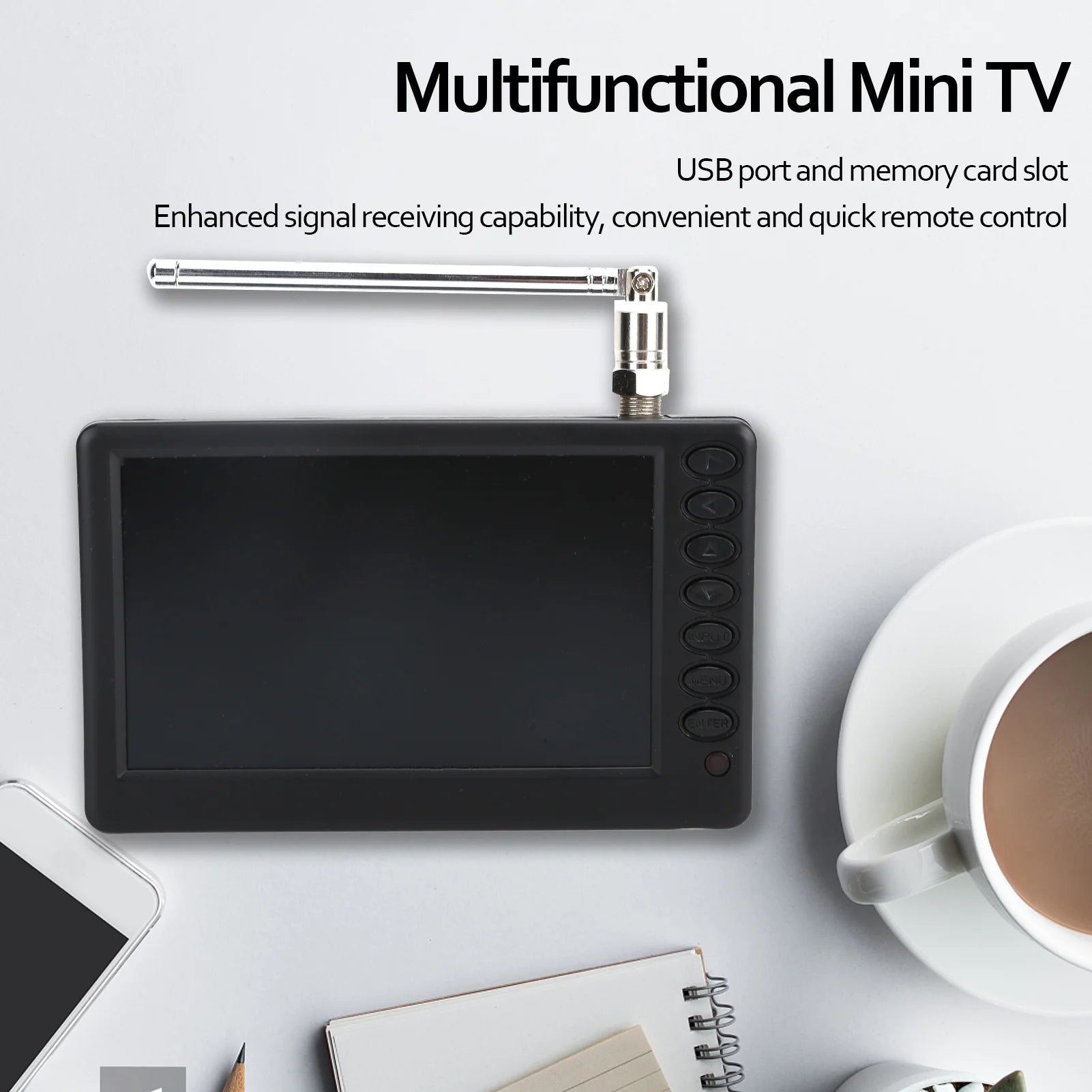 LEADSTAR 5 Inch Digital Television ATSC TV Portable Digital TV for Car Camping Kitchen Mini TV Televisions&amp Video Products