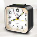 Analog Alarm Clock Battery Operated Analog Desk Clock Portable Silent Bedside Clock with Night Light for Bedroom Bedside