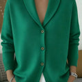 Solid Color Button Knit Hooded Sweater Cardigan Jacket For Autumn Winter New Casual Fashionable Women's Clothing Pulls Femmes