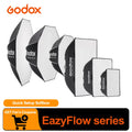 Godox EazyFlow Series Octagon60/90/120/150cm Rectangle4040/4560/4090/6060/6090cm Foldable Quick Setup Softbox for Photography